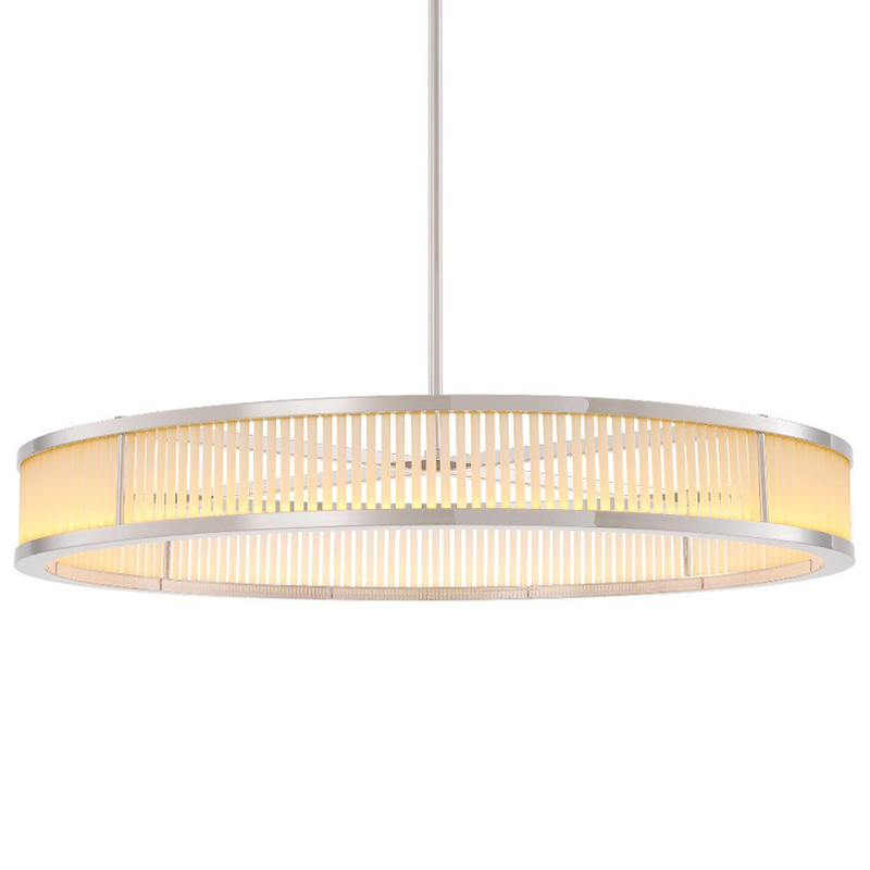 Люстра Eichholtz Chandelier Thibaud L Nickel Никель Белое матовое стекло Люстра Eichholtz Chandelier Thibaud L Nickel Никель Белое матовое стекло в Брянске | Loft Concept