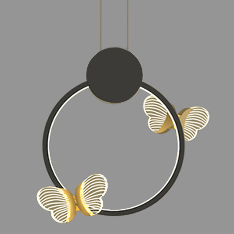 Светильник Butterfly Black Circle Прозрачный Черный Золотой Светильник Butterfly Black Circle Прозрачный Черный Золотой в Брянске | Loft Concept