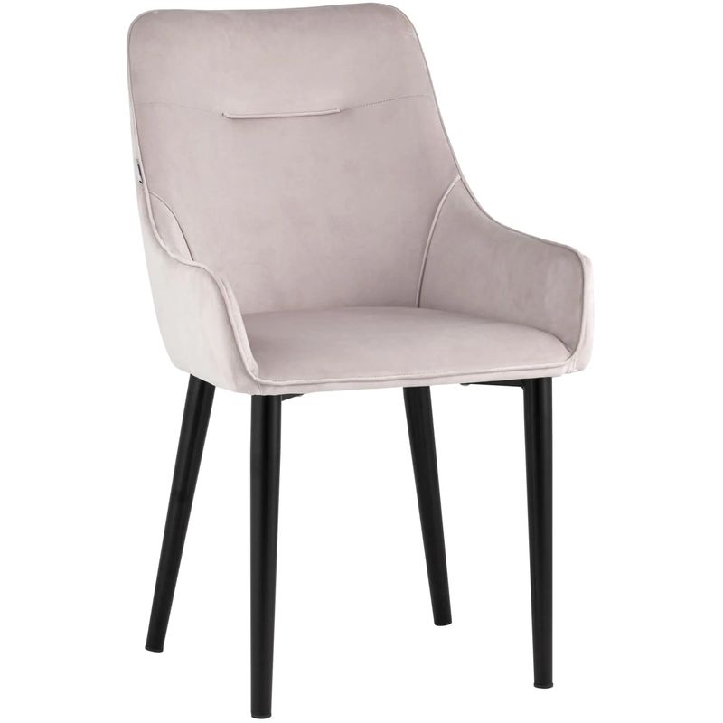Стул Joan Chair Светло-Розовый Велюр Розовый пастельный Черный Стул Joan Chair Светло-Розовый Велюр Розовый пастельный Черный в Брянске | Loft Concept
