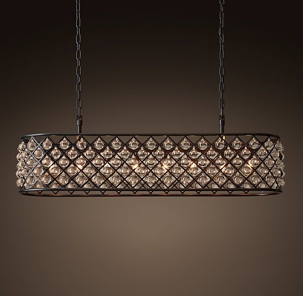 Люстра RH Spencer Rectangular Chandelier 120 Черный Люстра RH Spencer Rectangular Chandelier 120 Черный в Брянске | Loft Concept