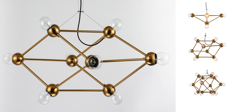 Люстра Molecule Gold Chandelier Люстра Molecule Gold Chandelier - Loft-Concept в Брянске