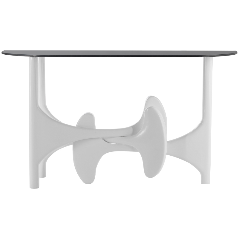 Консоль Aileen Console Белый Прозрачный черный в Брянске | Loft Concept 