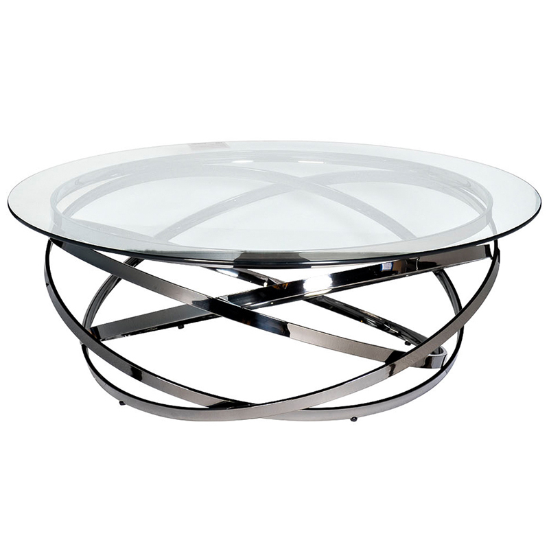 Кофейный стол Santino Coffee Table Нержавеющая сталь Прозрачное Стекло Кофейный стол Santino Coffee Table Нержавеющая сталь Прозрачное Стекло в Брянске | Loft Concept