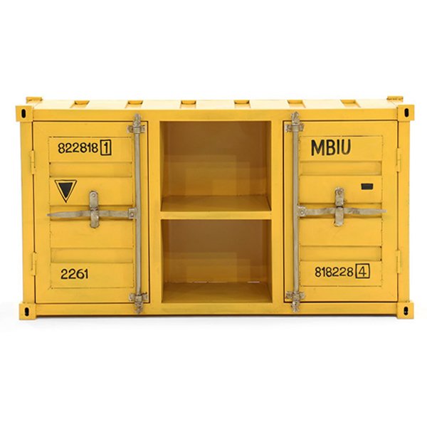 ТВ тумба морской контейнер Loft TV container yellow Желтый ТВ тумба морской контейнер Loft TV container yellow Желтый в Брянске | Loft Concept
