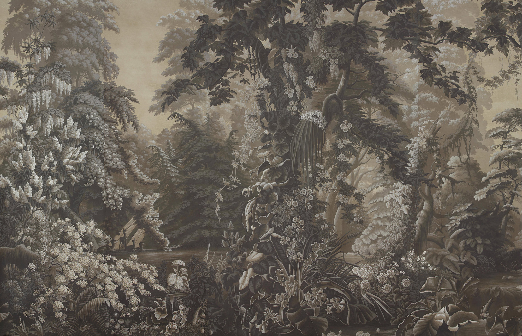 Обои ручная роспись L'Eden Eau Forte on antique scenic Xuan paper - постер Loft-Concept в Брянске