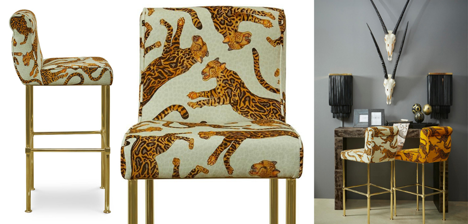 Барный Стул Сафари с орнаментом Kings Stone Bar Stool Барный Стул Сафари с орнаментом Kings Stone Bar Stool - Loft-Concept в Брянске
