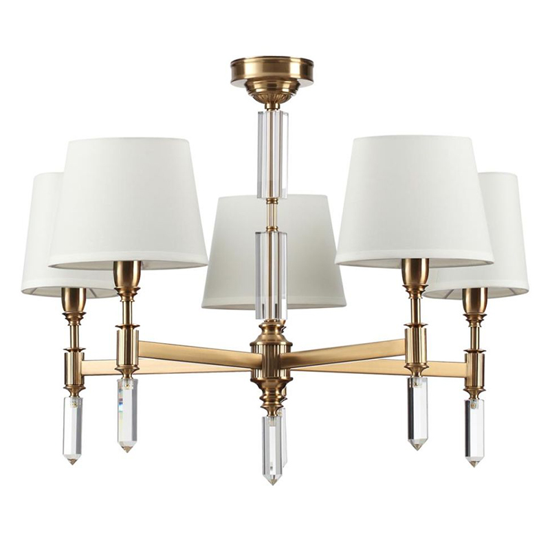 Люстра Ramona White Chandelier Бронза Белый Люстра Ramona White Chandelier Бронза Белый в Брянске | Loft Concept