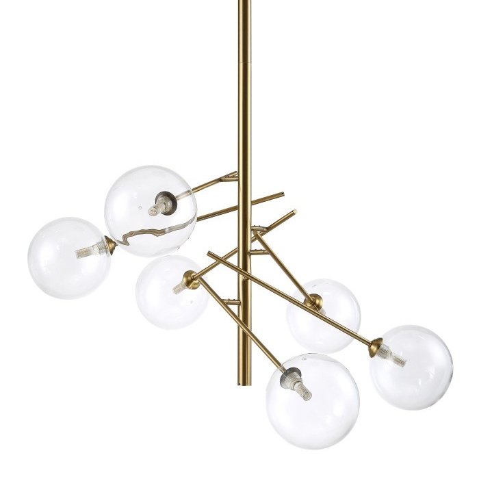 Люстра Gallotti & Radice Straight 6 Бронза Прозрачное Стекло Люстра Gallotti & Radice Straight 6 Бронза Прозрачное Стекло в Брянске | Loft Concept