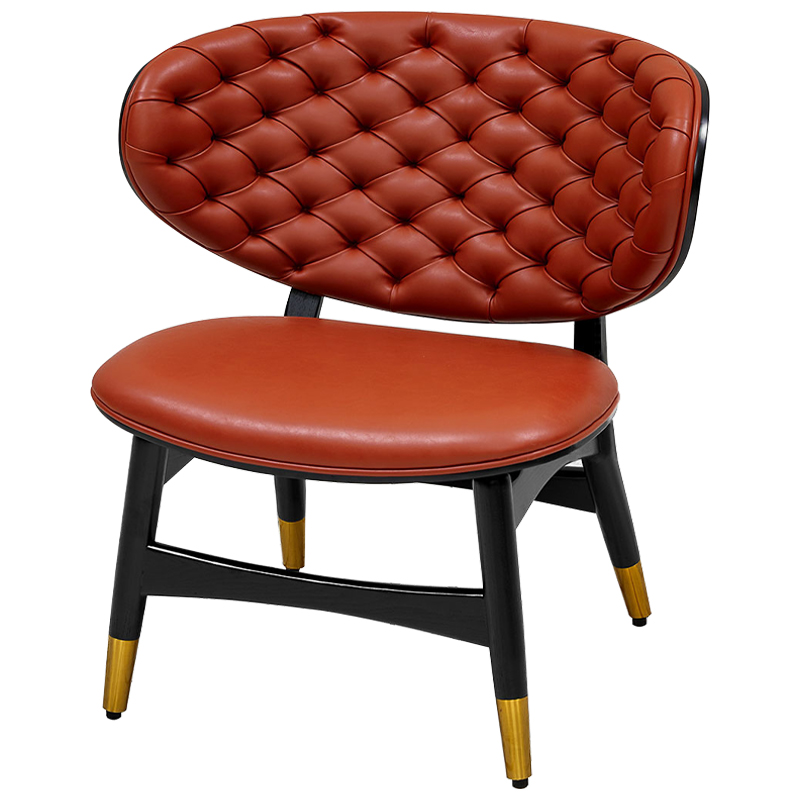 Кресло Chaney Armchair Паприка Черный Золотой Кресло Chaney Armchair Паприка Черный Золотой в Брянске | Loft Concept