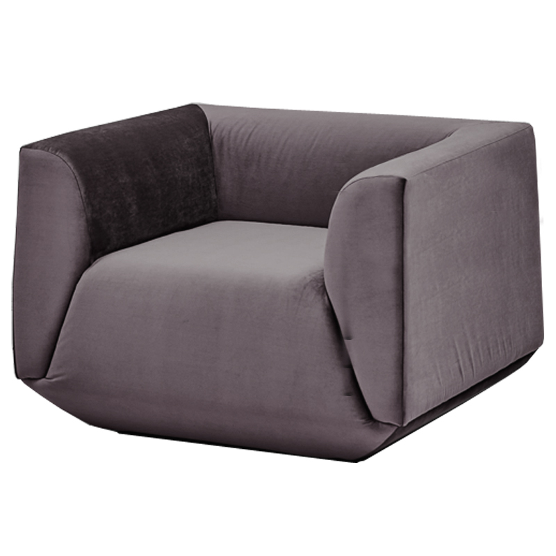 Armchair Cube Gray Lilac Большое Кресло Куб Баклажан Armchair Cube Gray Lilac Большое Кресло Куб Баклажан в Брянске | Loft Concept