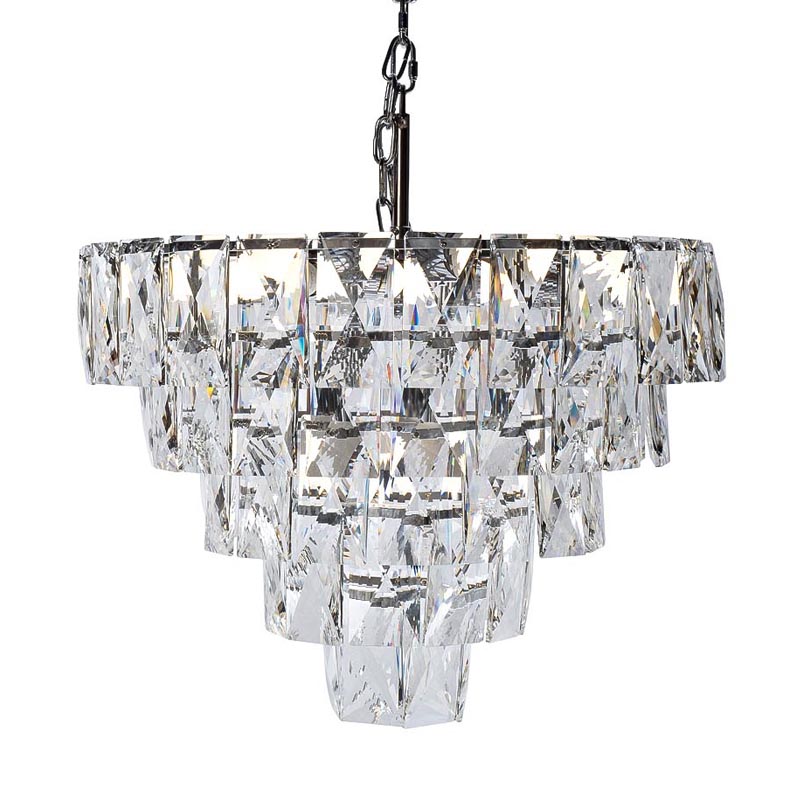 Люстра Tiers Crystal Light Chandelier 16 D60 Серебряный Люстра Tiers Crystal Light Chandelier 16 D60 Серебряный в Брянске | Loft Concept
