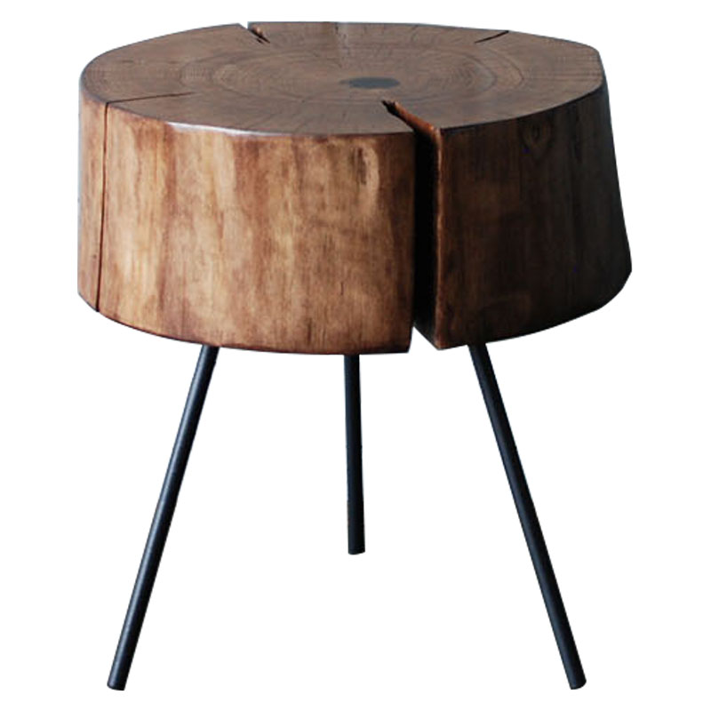 Приставной стол Munro Industrial Metal Rust Side Table Коричневый Черный в Брянске | Loft Concept 