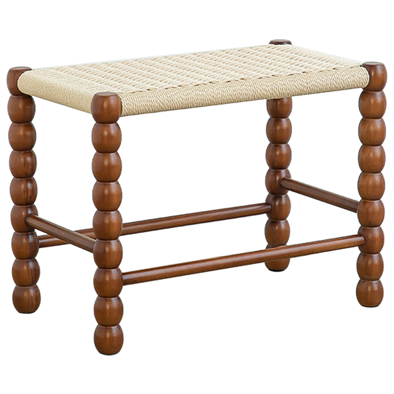 Банкетка French Corner Banquet Brown 60 см Коричневый Бежевый Банкетка French Corner Banquet Brown 60 см Коричневый Бежевый в Брянске | Loft Concept