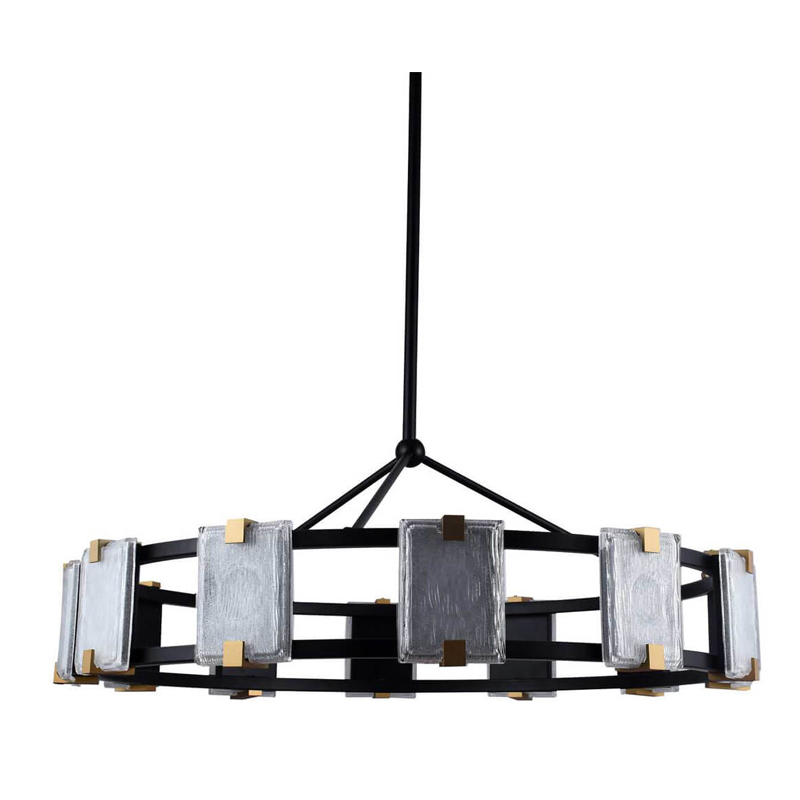 Люстра Rectangular Glass Plafon D85 Черный матовый Прозрачное Стекло матовое золото Люстра Rectangular Glass Plafon D85 Черный матовый Прозрачное Стекло матовое золото в Брянске | Loft Concept