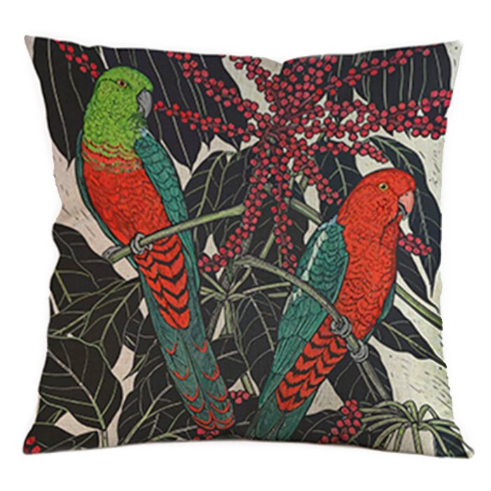 Декоративная подушка Tropical Parrots Декоративная подушка Tropical Parrots в Брянске | Loft Concept