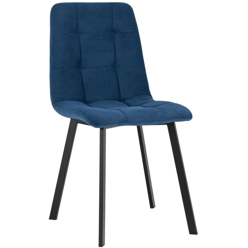 Стул NANCY S Chair Синий Велюр Синий Черный Стул NANCY S Chair Синий Велюр Синий Черный в Брянске | Loft Concept