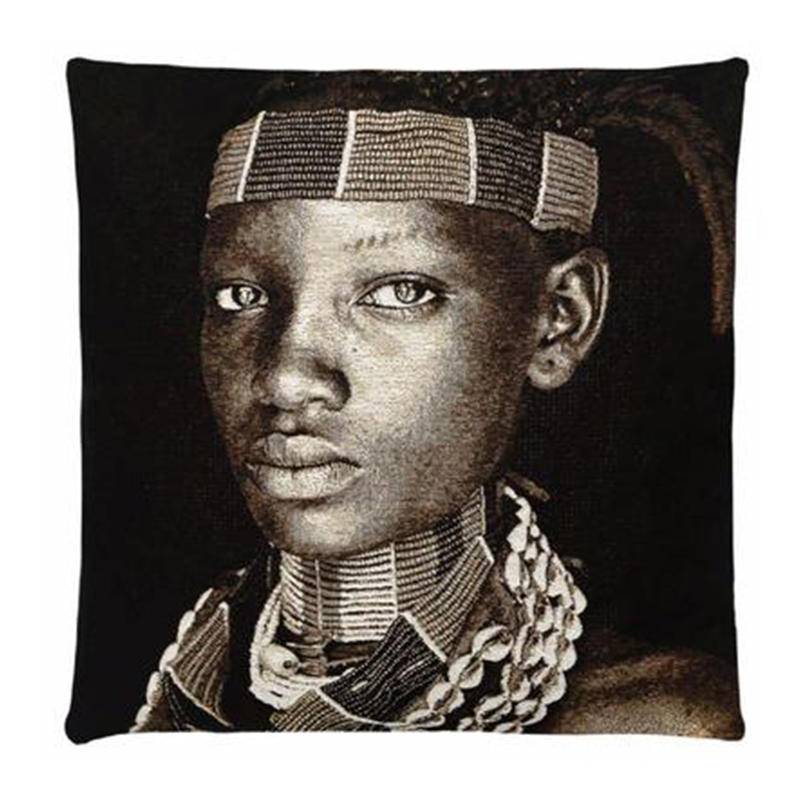 Декоративная Подушка Hamar Lady Ethiopia Черный Серый Декоративная Подушка Hamar Lady Ethiopia Черный Серый в Брянске | Loft Concept