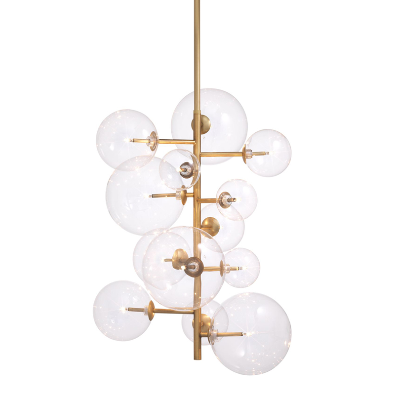 Люстра Eichholtz Chandelier Ezra Brass Латунь Античная полированная Прозрачный Люстра Eichholtz Chandelier Ezra Brass Латунь Античная полированная Прозрачный в Брянске | Loft Concept