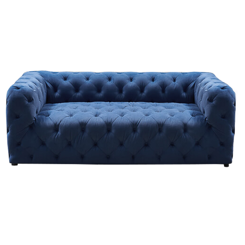 Диван Soho tufted blue velor Синий Диван Soho tufted blue velor Синий в Брянске | Loft Concept