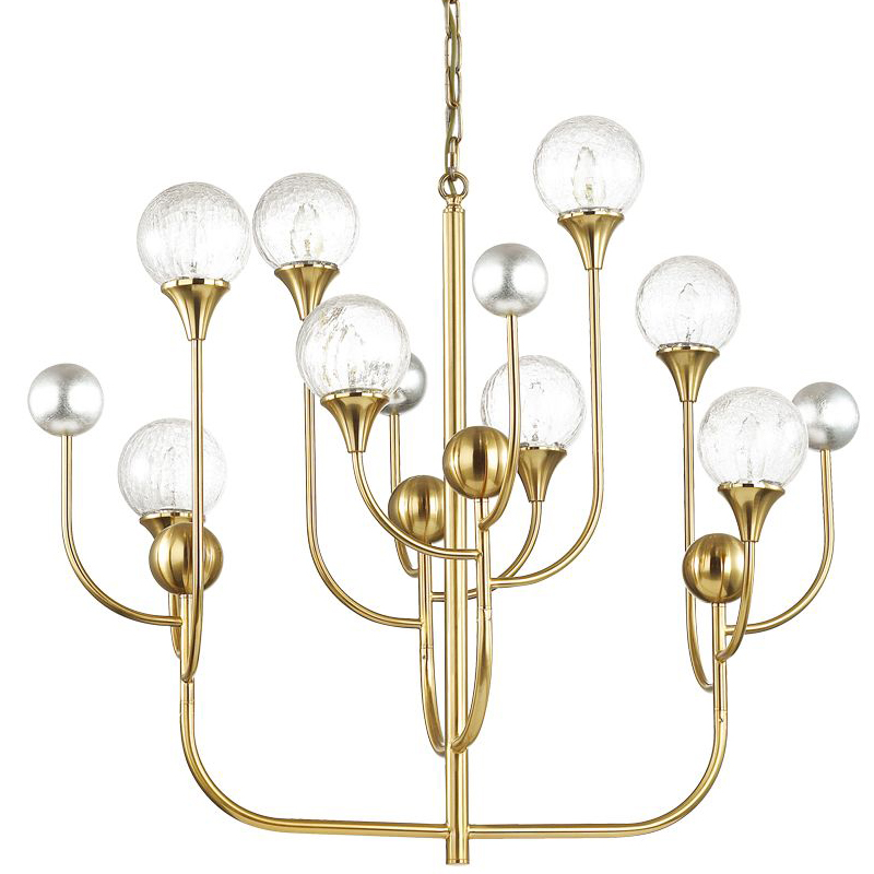 Люстра Benniga Chandelier 8 Золотой Прозрачный (Transparent) Люстра Benniga Chandelier 8 Золотой Прозрачный (Transparent) в Брянске | Loft Concept