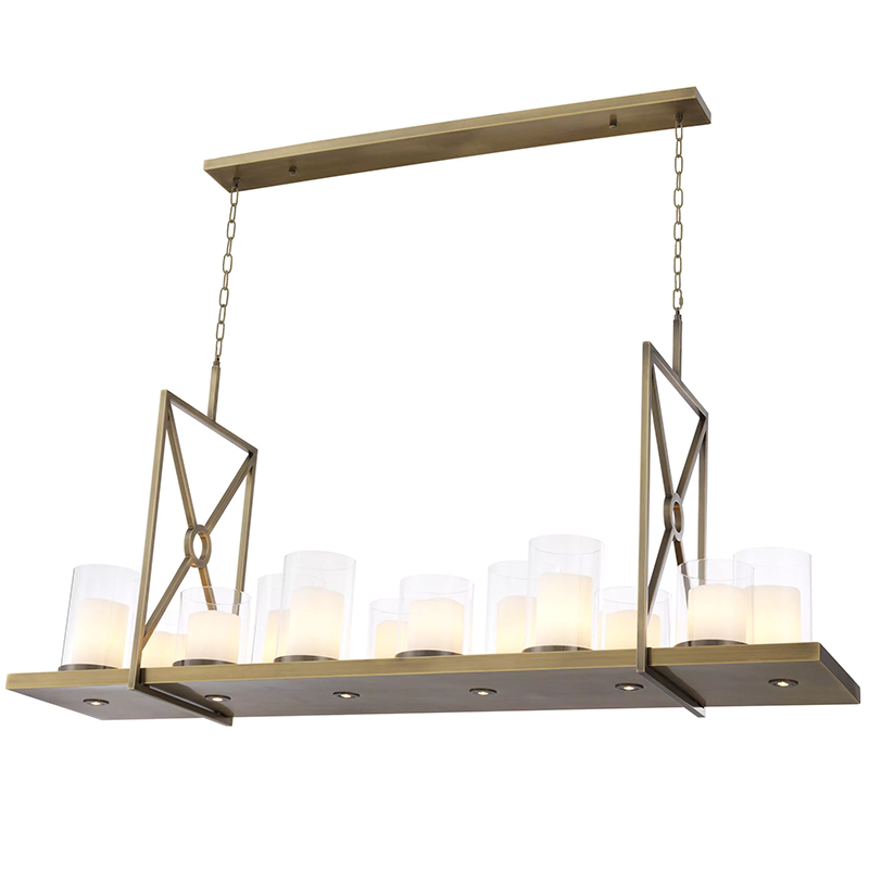 Люстра Eichholtz Chandelier Summit Brass Латунь Прозрачный Белый Люстра Eichholtz Chandelier Summit Brass Латунь Прозрачный Белый в Брянске | Loft Concept