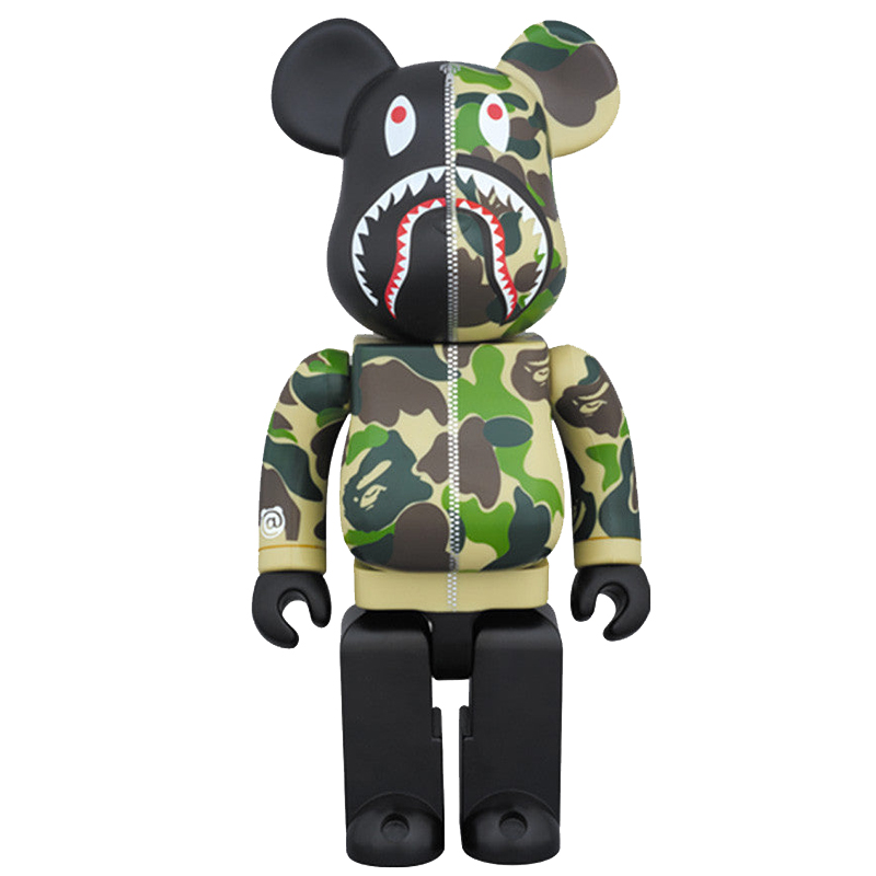 Статуэтка Bearbrick Camo Shark Зеленый Черный в Брянске | Loft Concept 