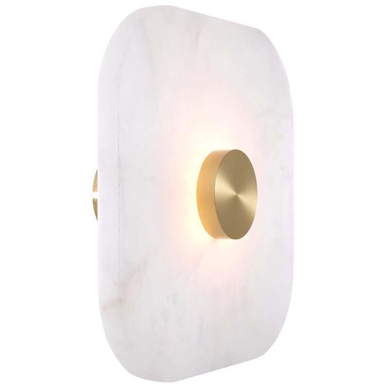 Бра Eichholtz Wall Lamp Aguaron L Латунь Белый Бра Eichholtz Wall Lamp Aguaron L Латунь Белый в Брянске | Loft Concept