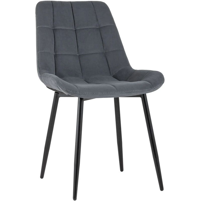 Стул NANCY Chair Темно-Серый Цвет Черные Ножки Серый Черный Стул NANCY Chair Темно-Серый Цвет Черные Ножки Серый Черный в Брянске | Loft Concept