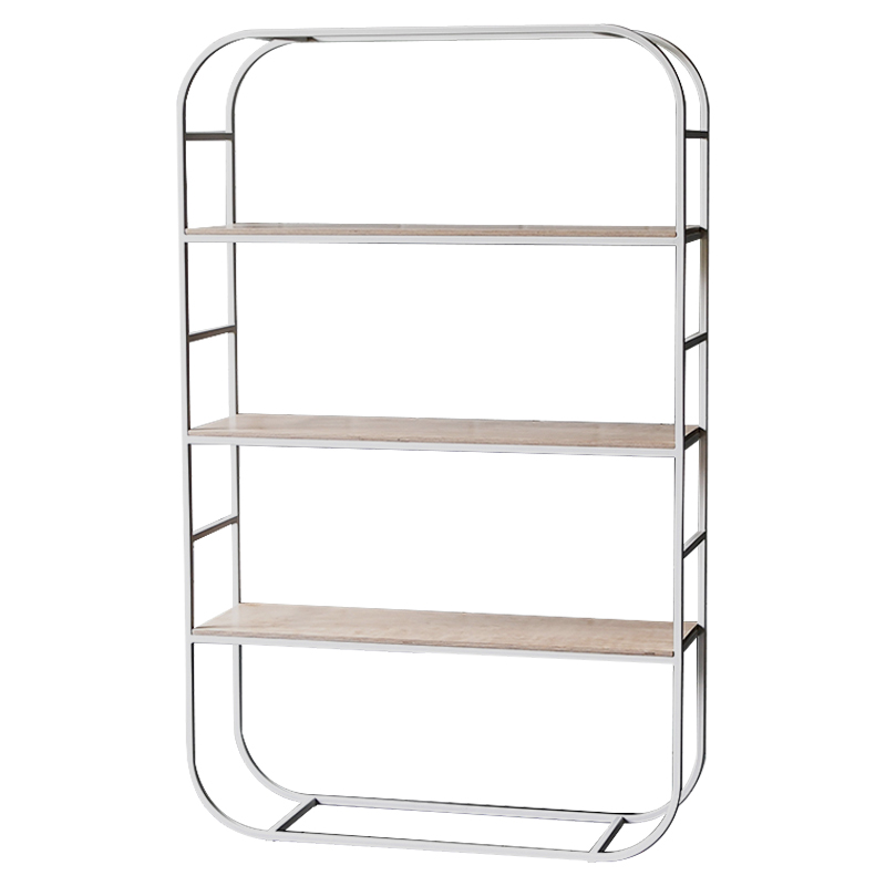 Стеллаж Parson Industrial Metal Rust Rack Белый Древесина Стеллаж Parson Industrial Metal Rust Rack Белый Древесина в Брянске | Loft Concept