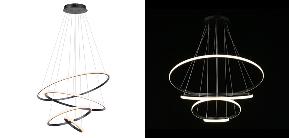 Люстра Ring Horizontal Trio black 80+60+40+20 Люстра Ring Horizontal Trio black 80+60+40+20 - Loft-Concept в Брянске