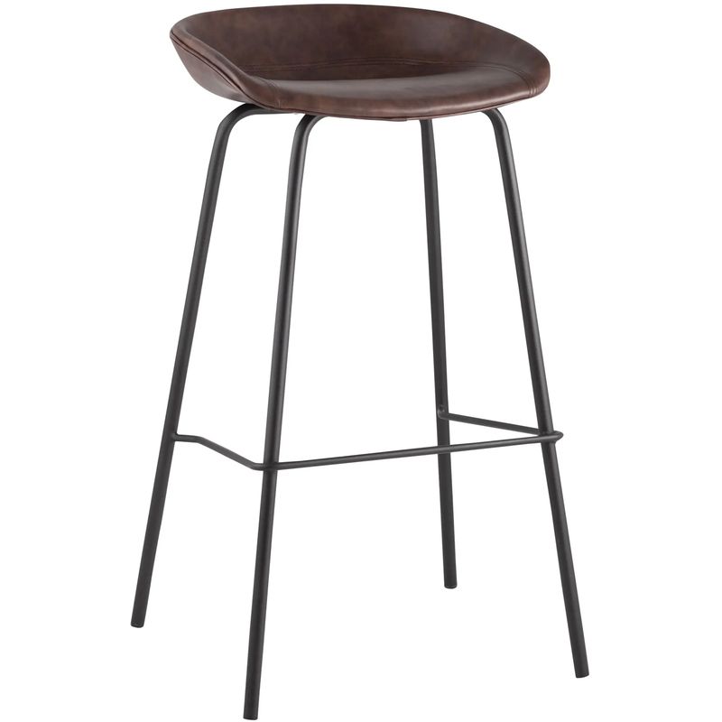Стул Барный без Спинки Винтажная Коричневыя Экокожа Vendramin Bar Chair Коричневый винтаж Черный Стул Барный без Спинки Винтажная Коричневыя Экокожа Vendramin Bar Chair Коричневый винтаж Черный в Брянске | Loft Concept