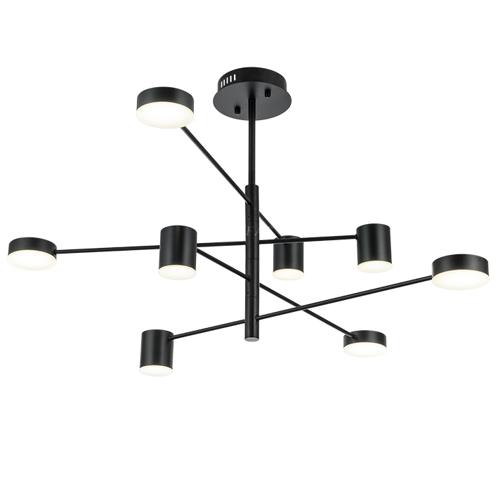 Светильник LED Lighting Black 8 lampholders Черный Светильник LED Lighting Black 8 lampholders Черный в Брянске | Loft Concept