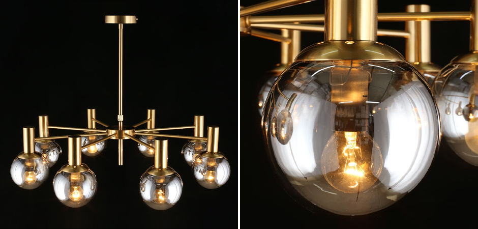 Люстра с дымчатым стеклом Smoke Glass Люстра с дымчатым стеклом Smoke Glass - Loft-Concept в Брянске
