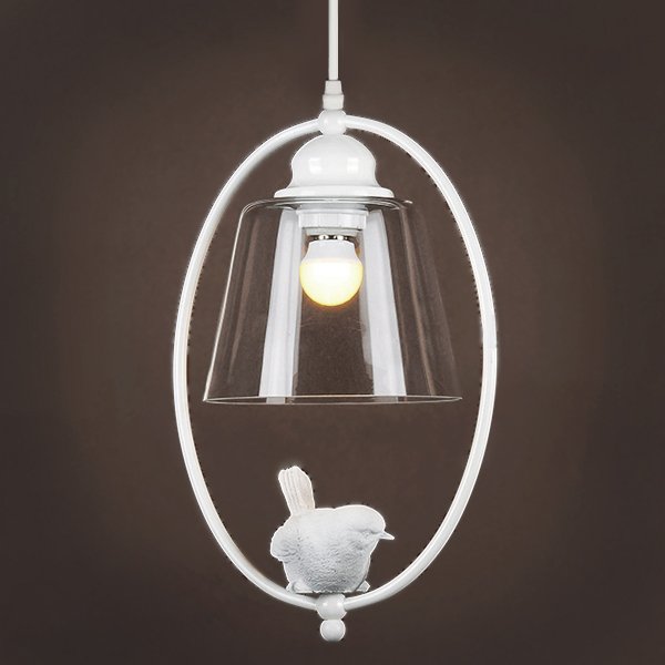 Подвесной светильник Provence Bird Oval Pendant Белый Подвесной светильник Provence Bird Oval Pendant Белый в Брянске | Loft Concept