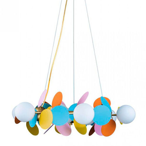 Люстра MATISSE Chandelier circle multicolor диаметр 70 Мульти Золотой Люстра MATISSE Chandelier circle multicolor диаметр 70 Мульти Золотой в Брянске | Loft Concept