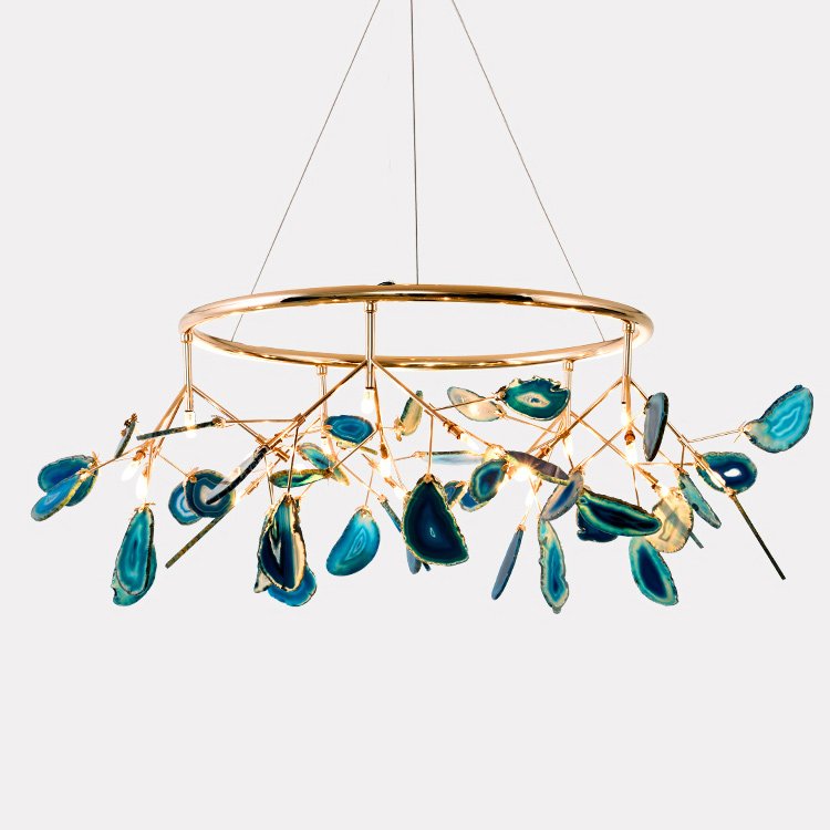 Люстра Crown of Agate Глянцевое золото Люстра Crown of Agate Глянцевое золото в Брянске | Loft Concept