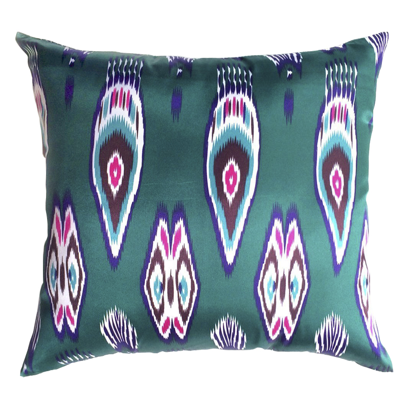 Подушка Bright Ikat Emerald Мульти Подушка Bright Ikat Emerald Мульти в Брянске | Loft Concept