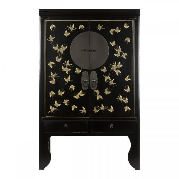 Шкаф Chinese Butterfly Black Черный в Брянске | Loft Concept 