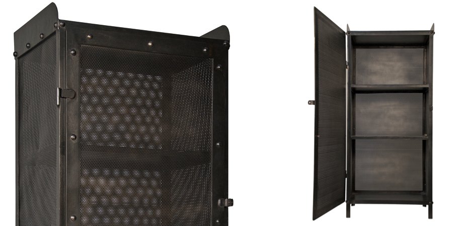 Буфет Industrial Loft Dark Metal Tall Cabinet Буфет Industrial Loft Dark Metal Tall Cabinet - Loft-Concept в Брянске