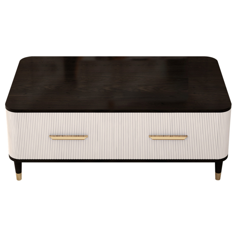 Birmingham Textured Coffee Table White Коричневый Молочный Birmingham Textured Coffee Table White Коричневый Молочный в Брянске | Loft Concept