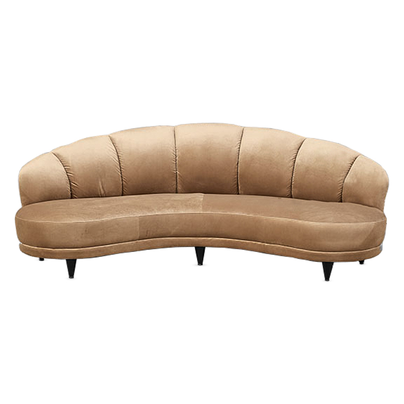 Диван Vanilla Croissant Sofa Бежевый Черный Диван Vanilla Croissant Sofa Бежевый Черный в Брянске | Loft Concept