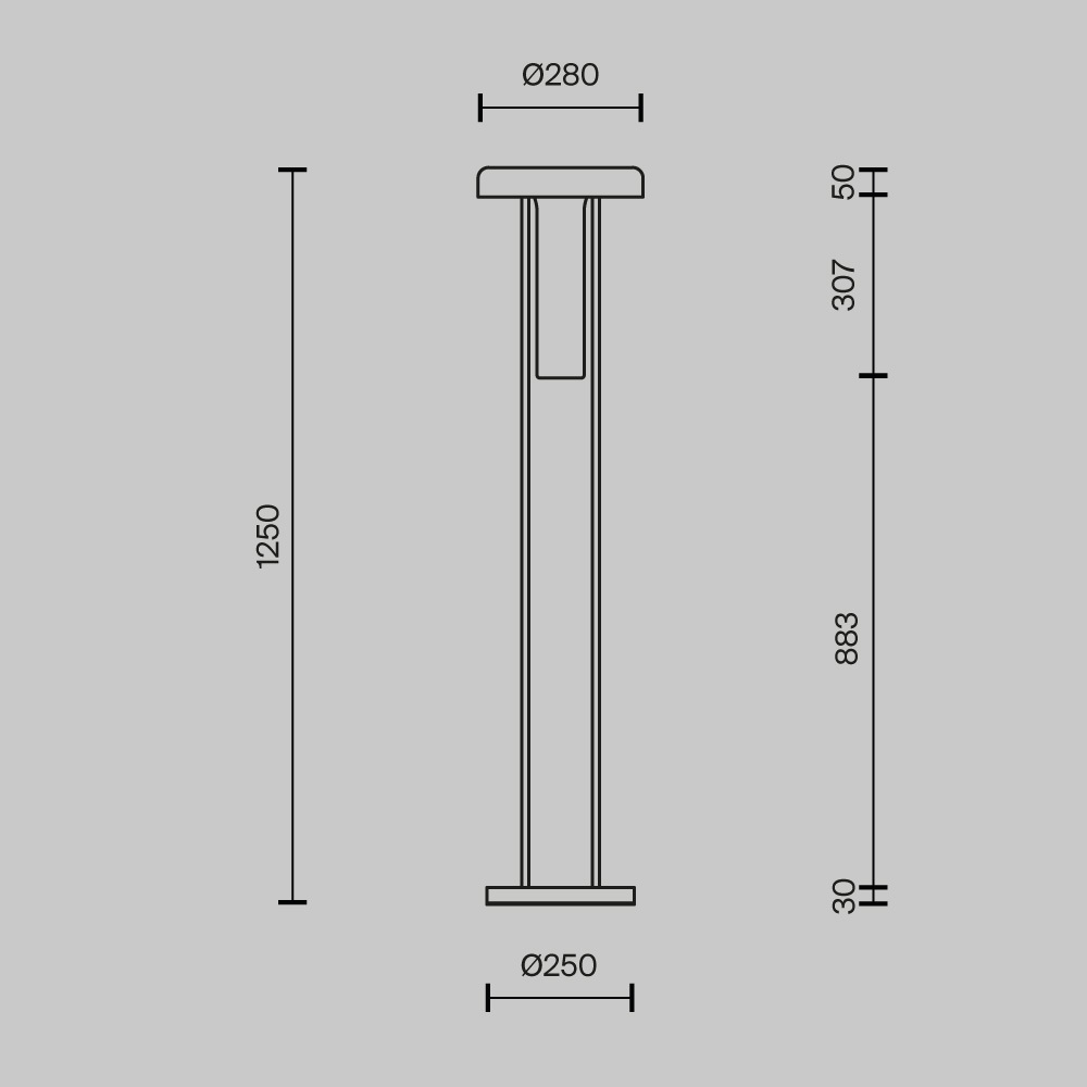 Напольный торшер светодионый Ikebana Black 3000К 24Вт в Брянске