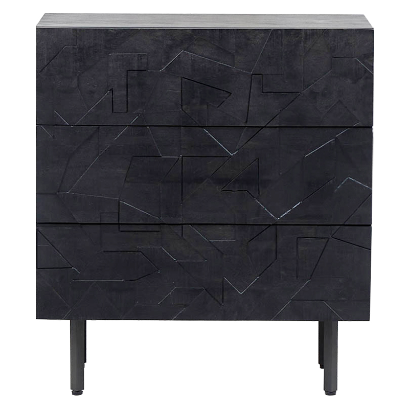 Комод Polygonal Ornament Chest of Drawers M Черный Комод Polygonal Ornament Chest of Drawers M Черный в Брянске | Loft Concept
