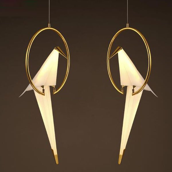 Подвесной светильник Origami Bird Pendant Бежево-серый Подвесной светильник Origami Bird Pendant Бежево-серый в Брянске | Loft Concept