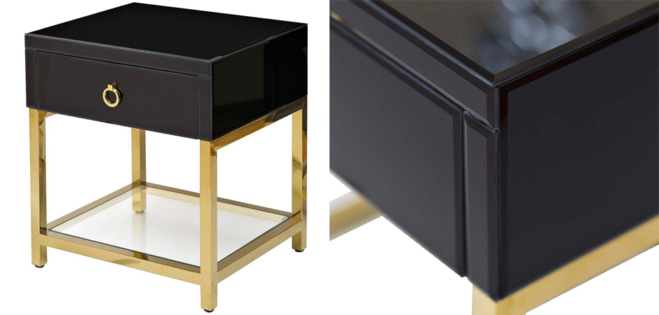 Тумба Black Gold Nightstand Тумба Black Gold Nightstand - Loft-Concept в Брянске