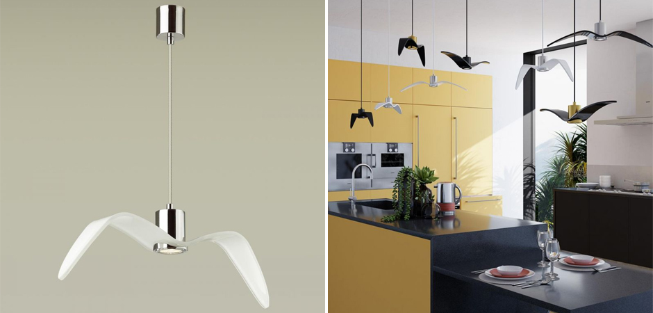 Подвесной светильник Seagull Chrome белый Подвесной светильник Seagull Chrome белый - Loft-Concept в Брянске
