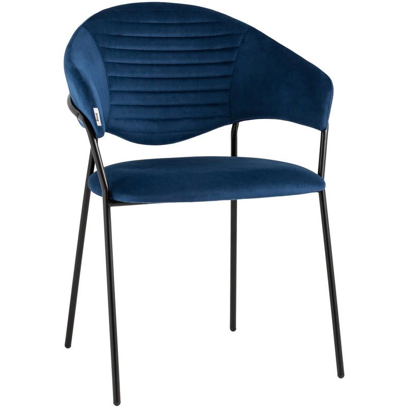 Стул Alexis Chair Синий Велюр Синий Черный Стул Alexis Chair Синий Велюр Синий Черный в Брянске | Loft Concept