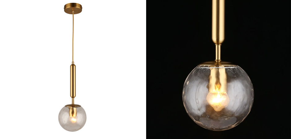 Подвесной светильник Bubble Glass с рельефным стеклом Подвесной светильник Bubble Glass с рельефным стеклом - Loft-Concept в Брянске