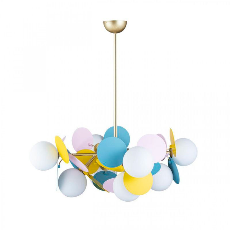 Люстра MATISSE Chandelier multicolor 8 ламп Мульти Золотой Люстра MATISSE Chandelier multicolor 8 ламп Мульти Золотой в Брянске | Loft Concept