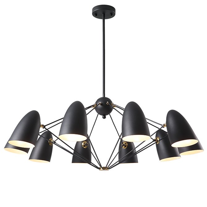 Люстра JLYLITE 10-Light Sputnik Chandelier Black Черный Люстра JLYLITE 10-Light Sputnik Chandelier Black Черный в Брянске | Loft Concept